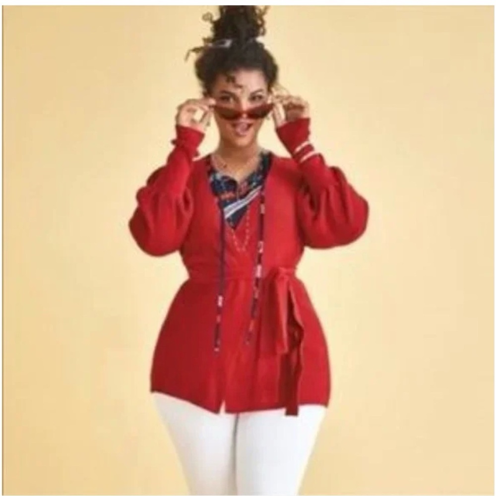 Cabi red Cabaret cardigan style 5634 size XL